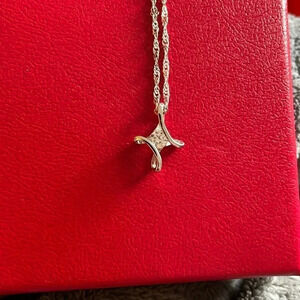 925 Sterling Silver Rhinestone Pendant, New